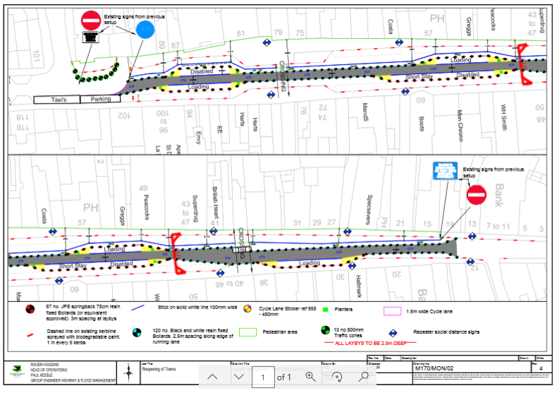 Monnow street layout map with annotations