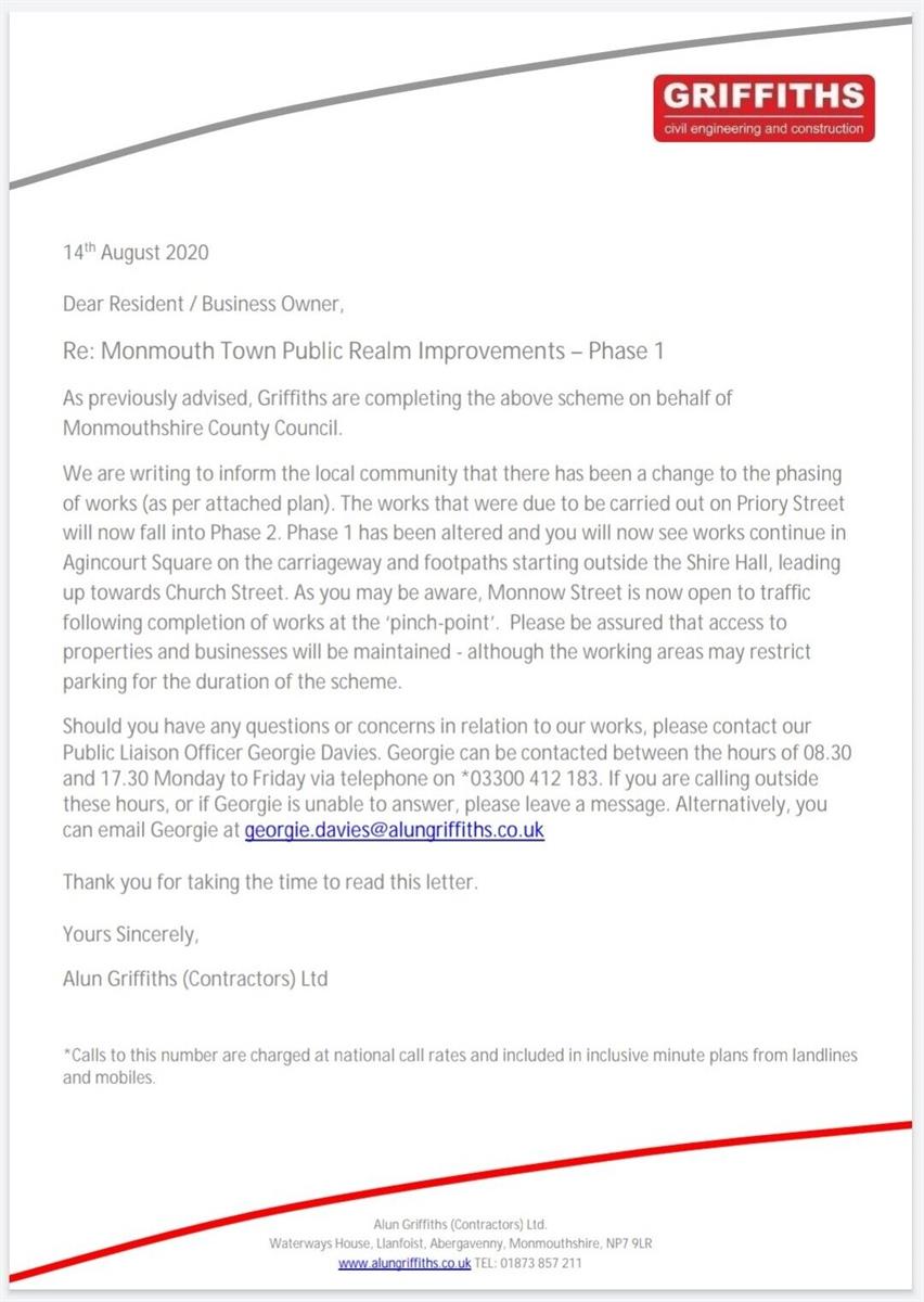 public realm impovement letter