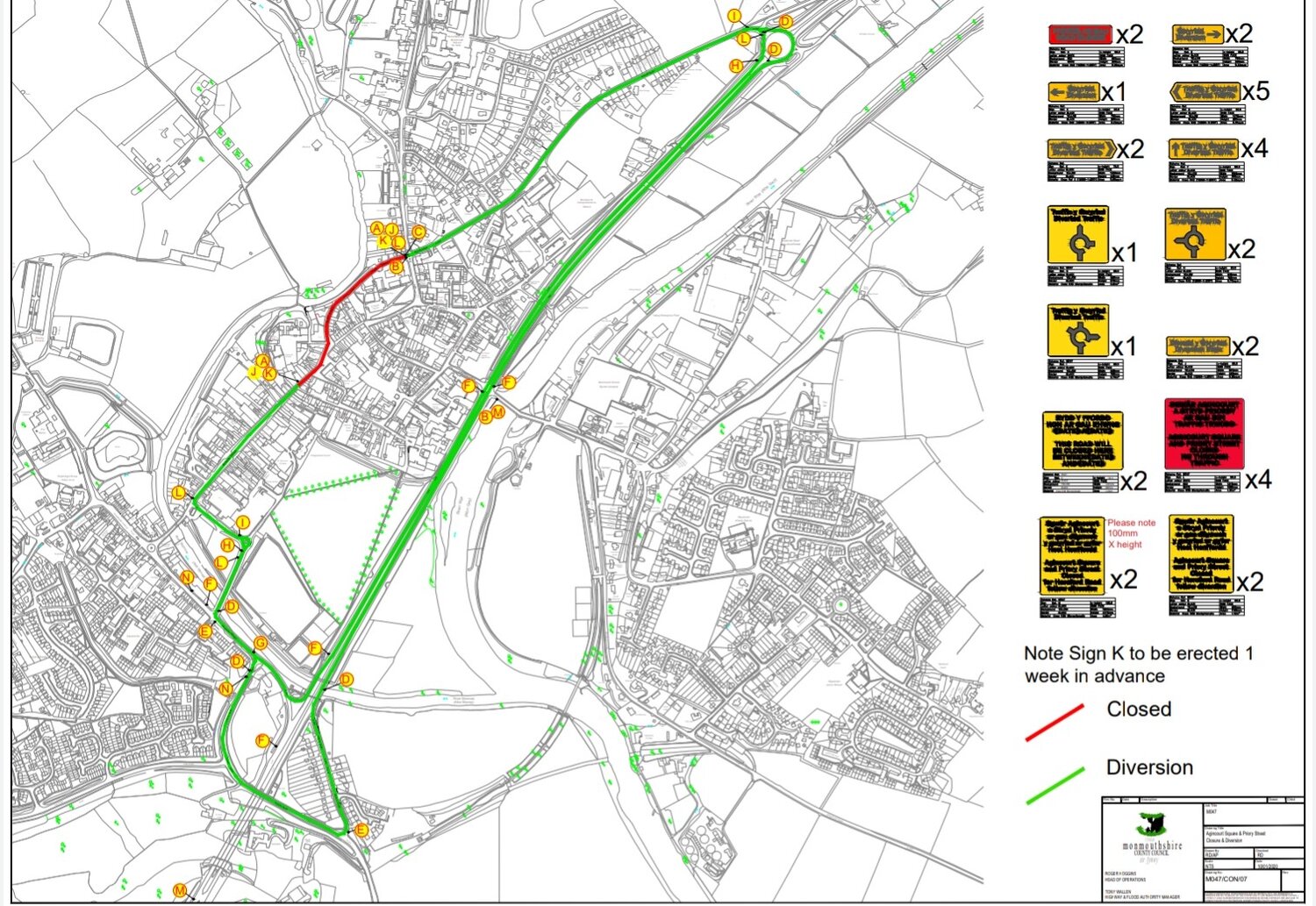 Monnow Street Plan Map