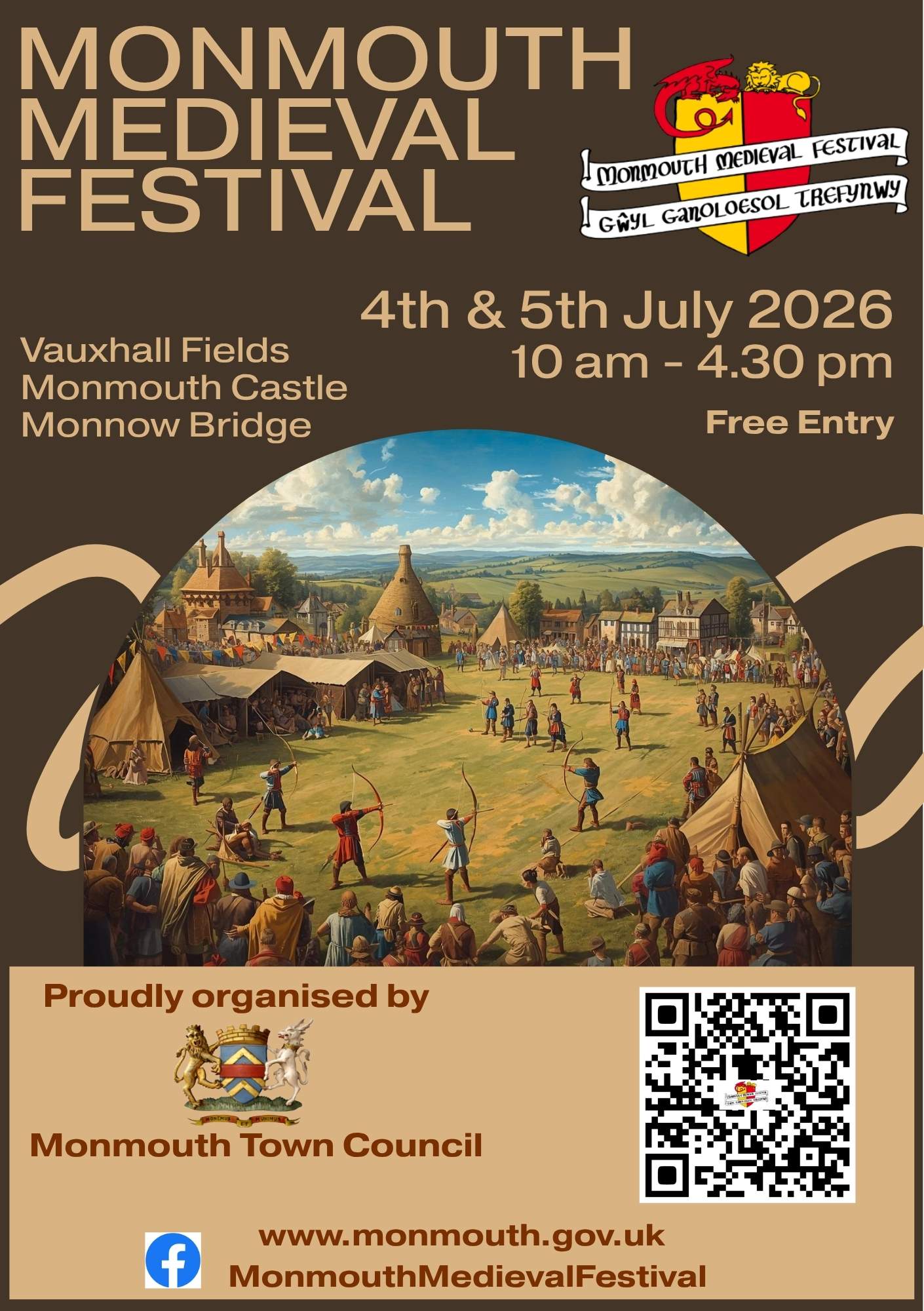 Poster for Monmouth Medieval Festival 2026