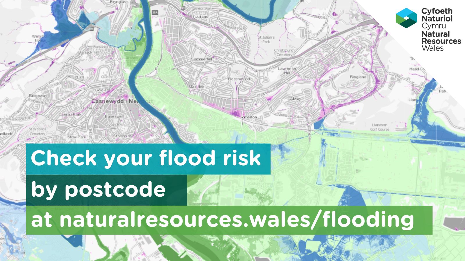 NRW Check your flood risk poster