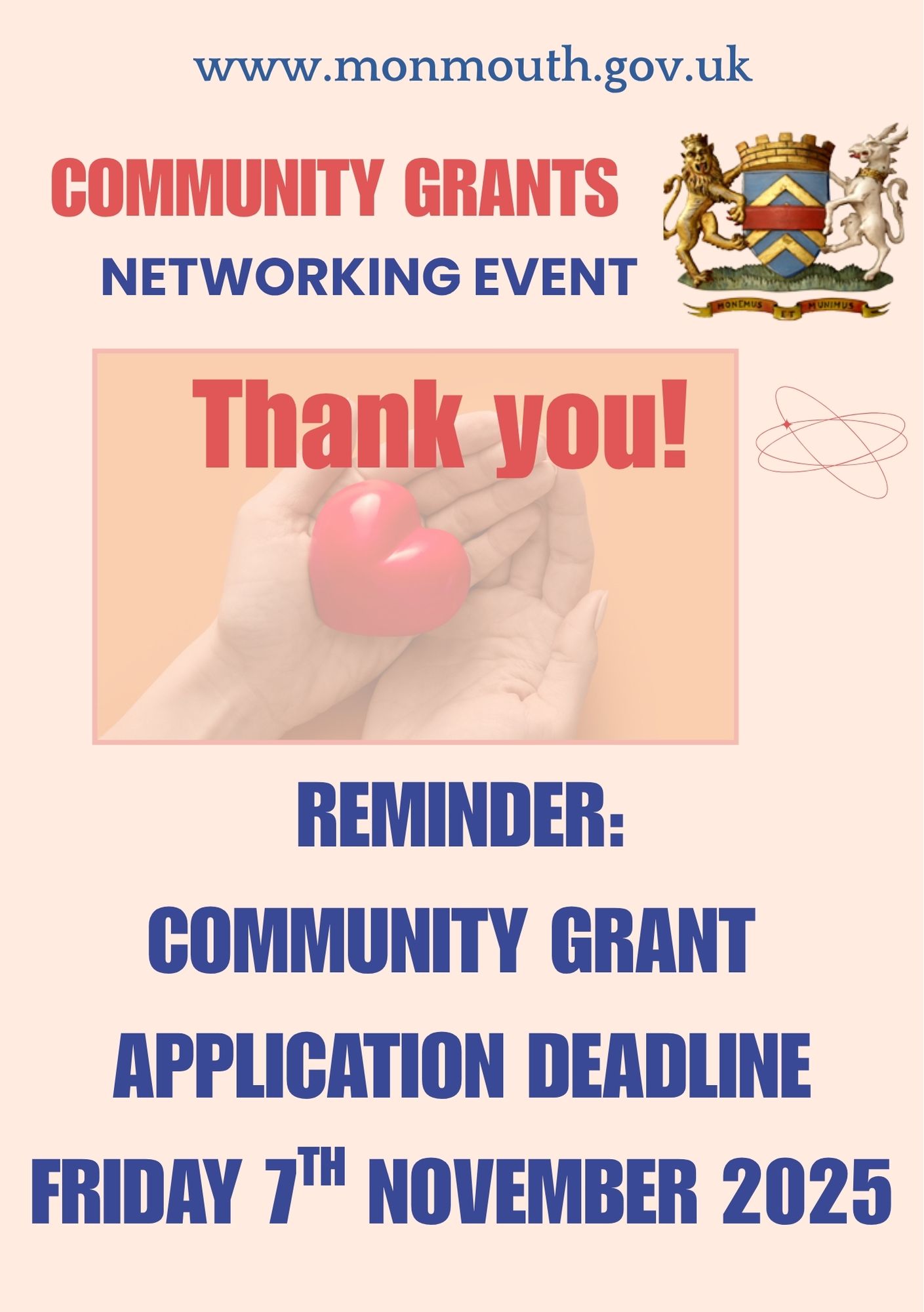 Poster to say thank you for attending the Community Grants Networking Event