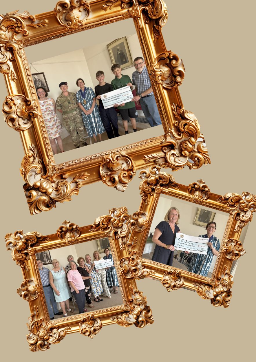 Images of successful grant applicants receiving award cheques