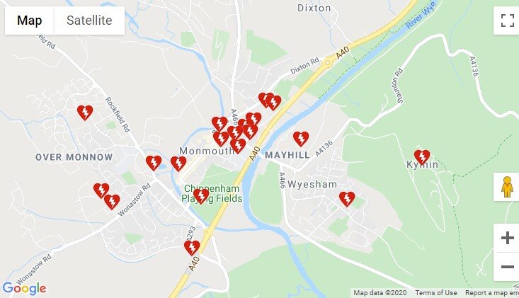 defibrillator map