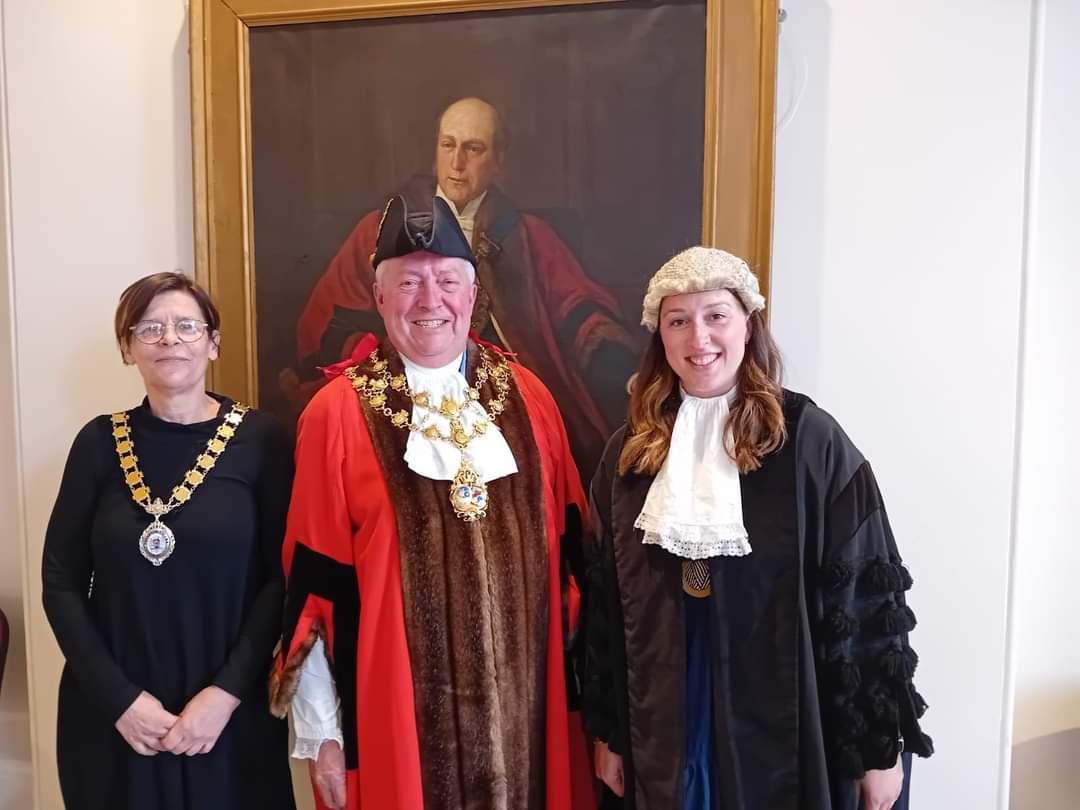 Deputy Mayor Jackie Atkin, Mayor David Evans and Caitlin Williams (Town Clerk)
