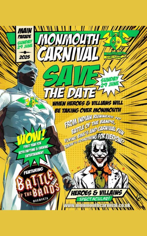 Poster for Monmouth Carnival 29 June 2025