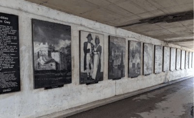 Image of mosaics in the underpass