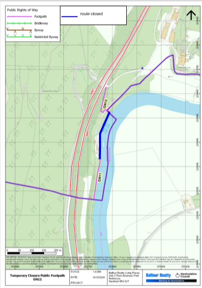 Map of wye valley walk closure