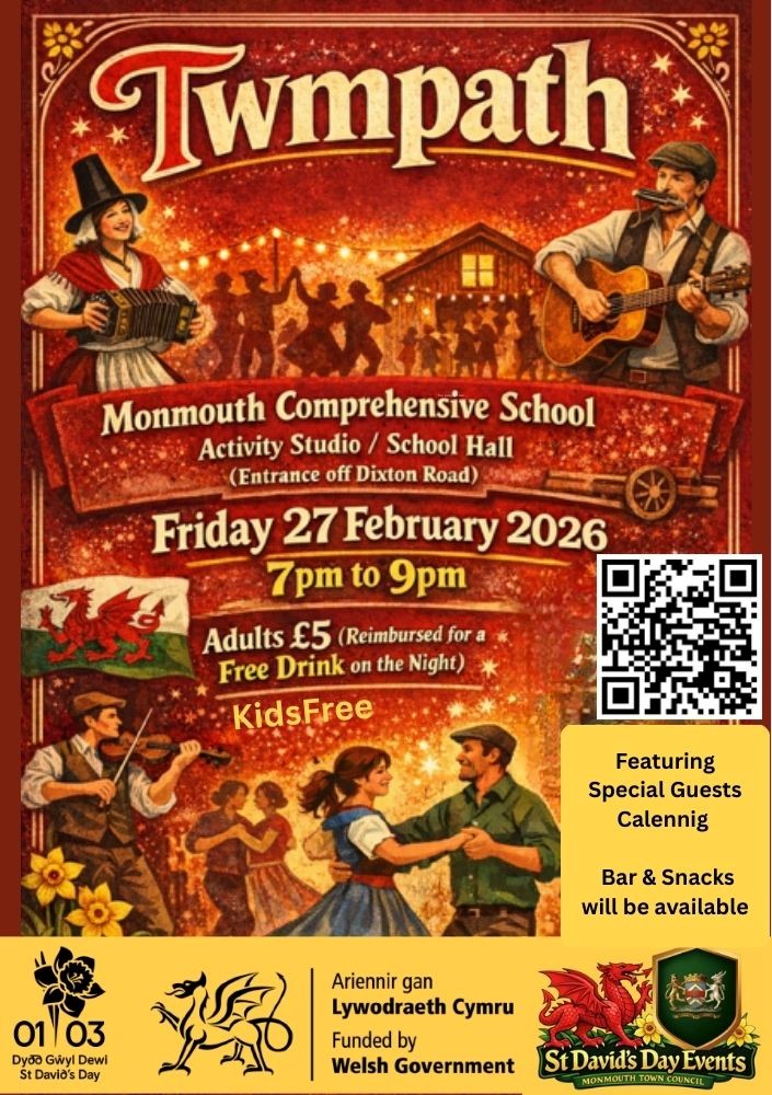Twmpath Monmouth Comprehensive School Friday 27 February 2026 7 pm - 9 pm