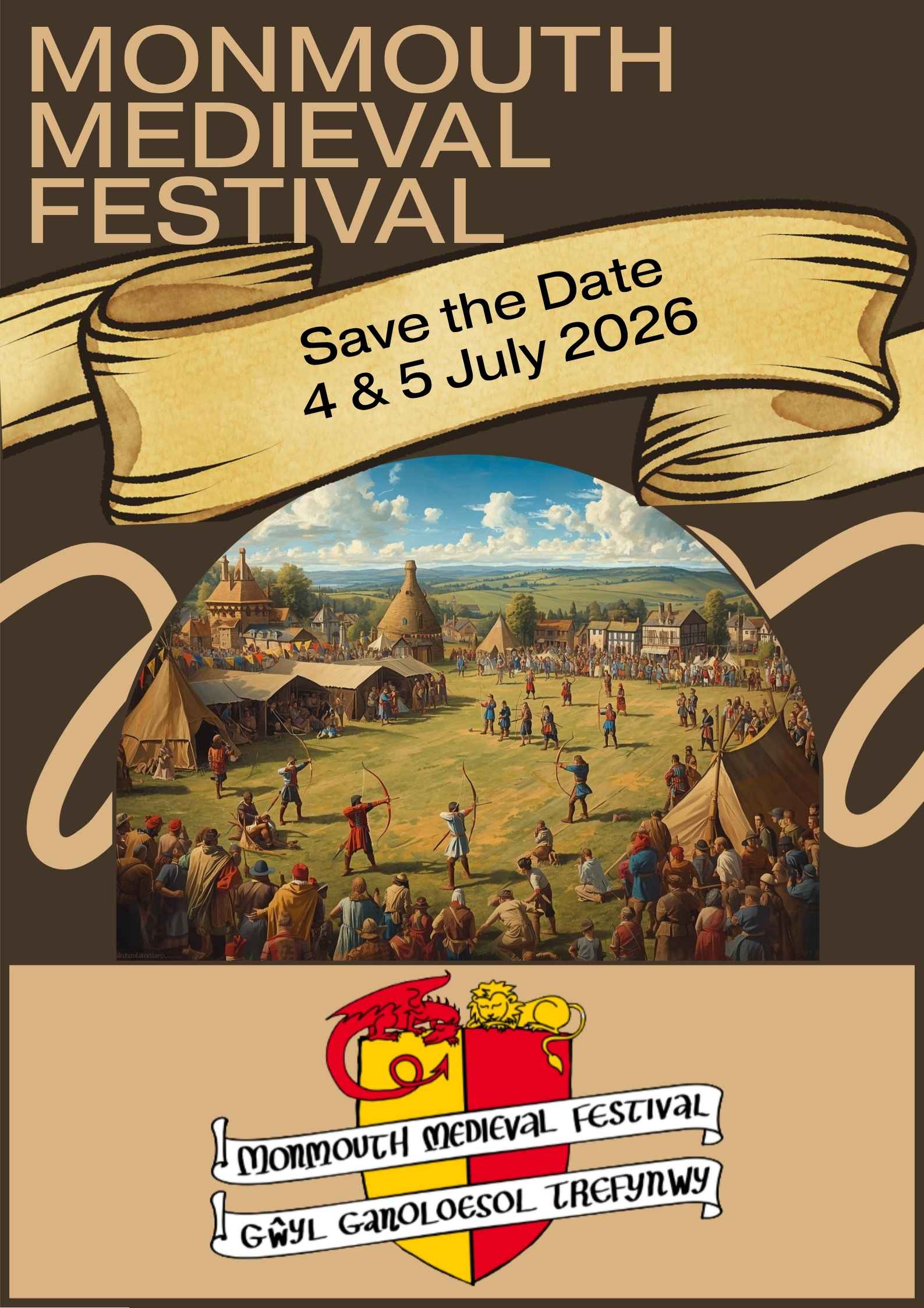 Save The Date Poster Medieval Festival 2026 - 4 & 5 July 