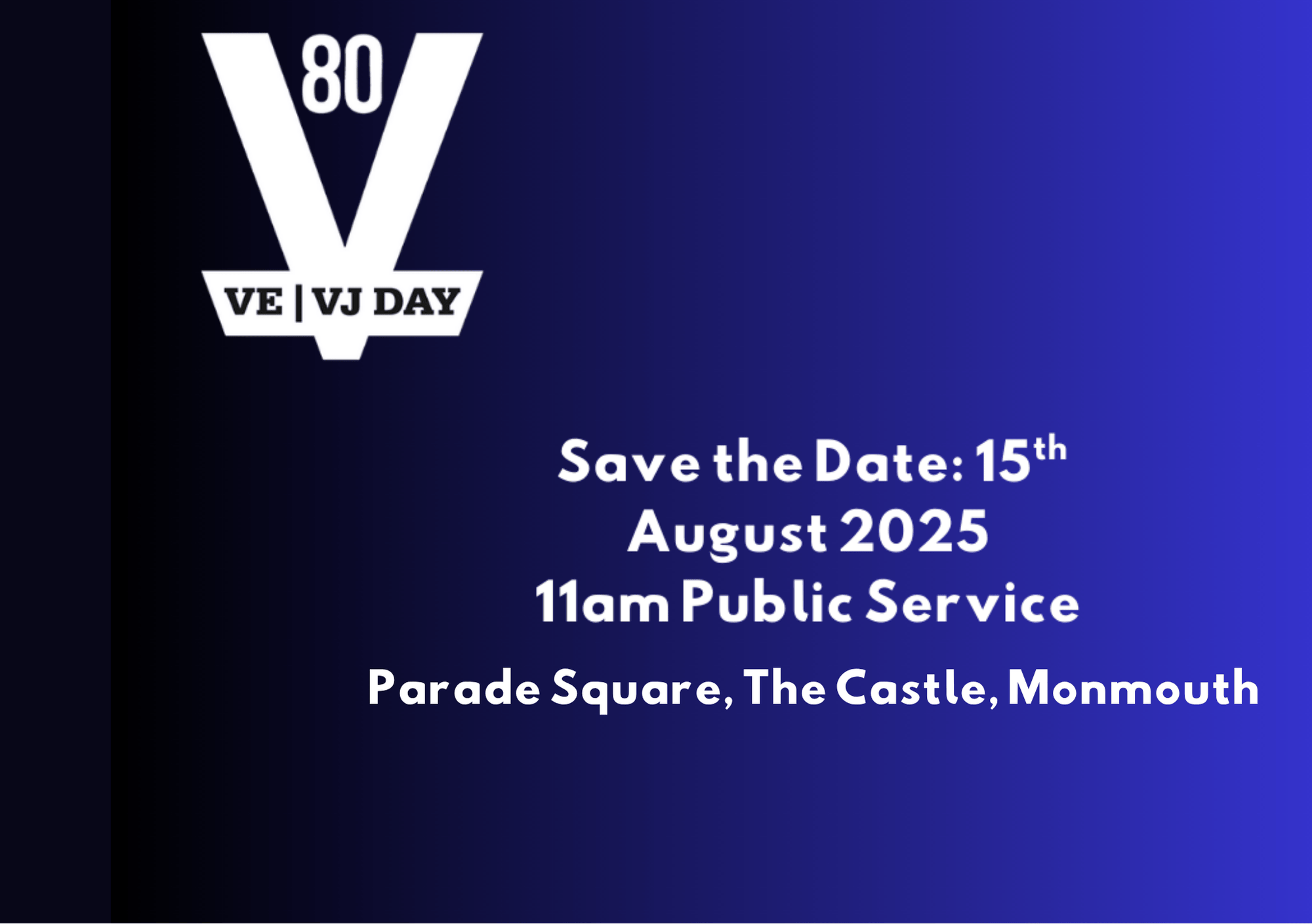 VJ Day Public Service Save the Date Poster