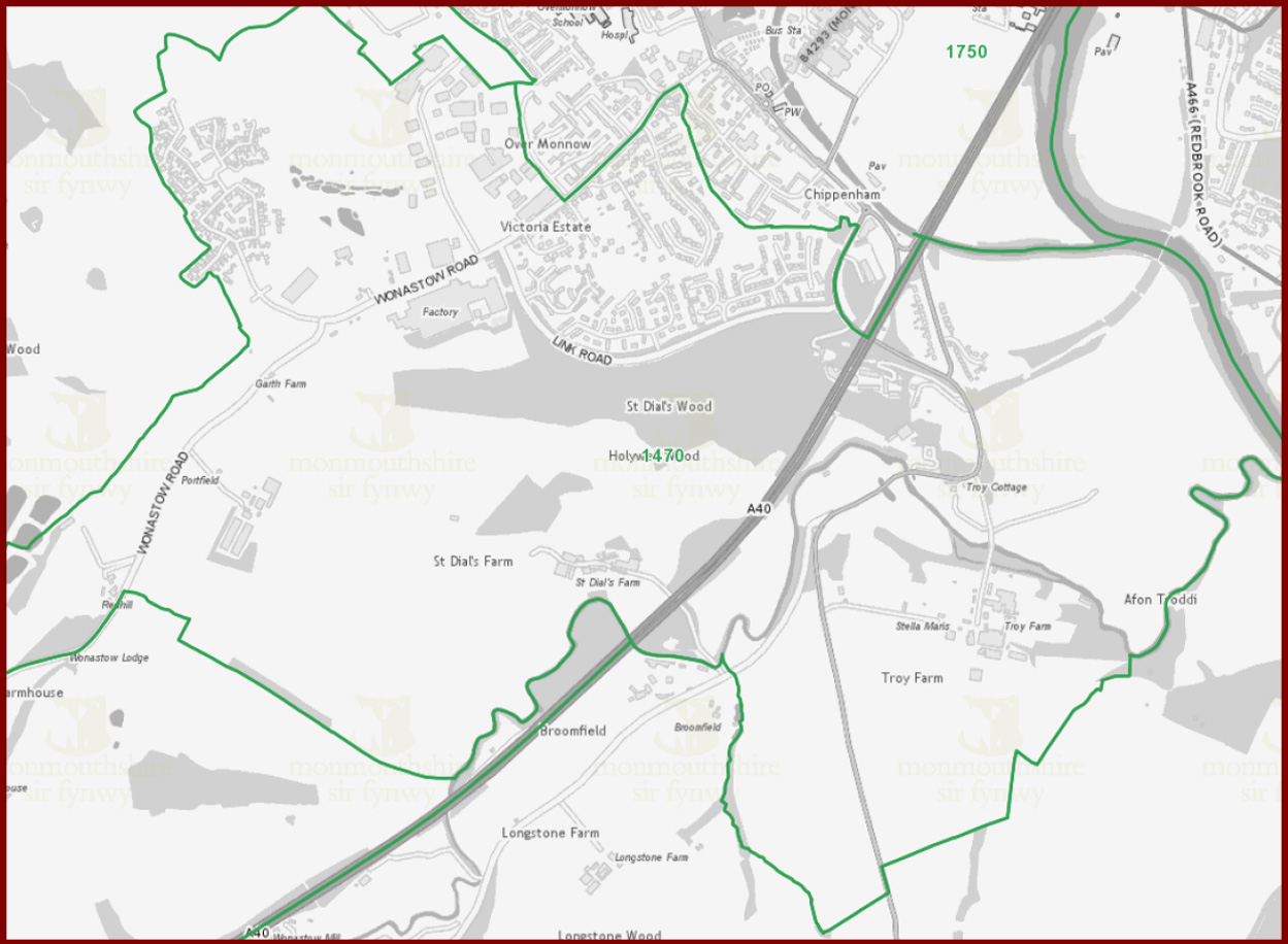 Overmonnow Ward Map