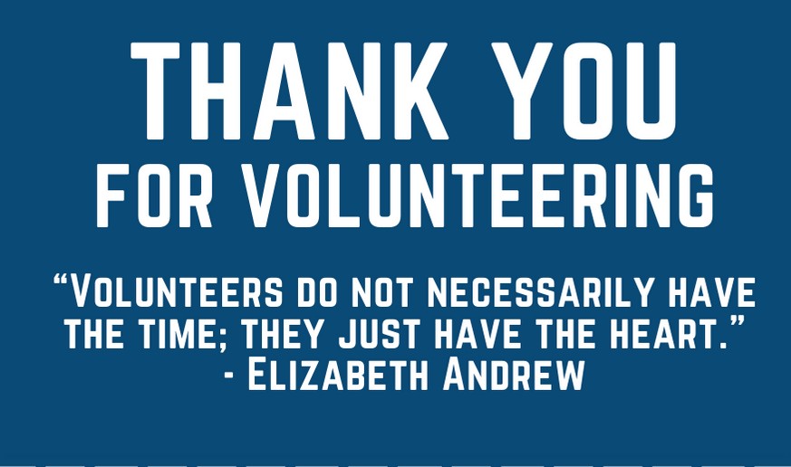 Thank you for volunteering